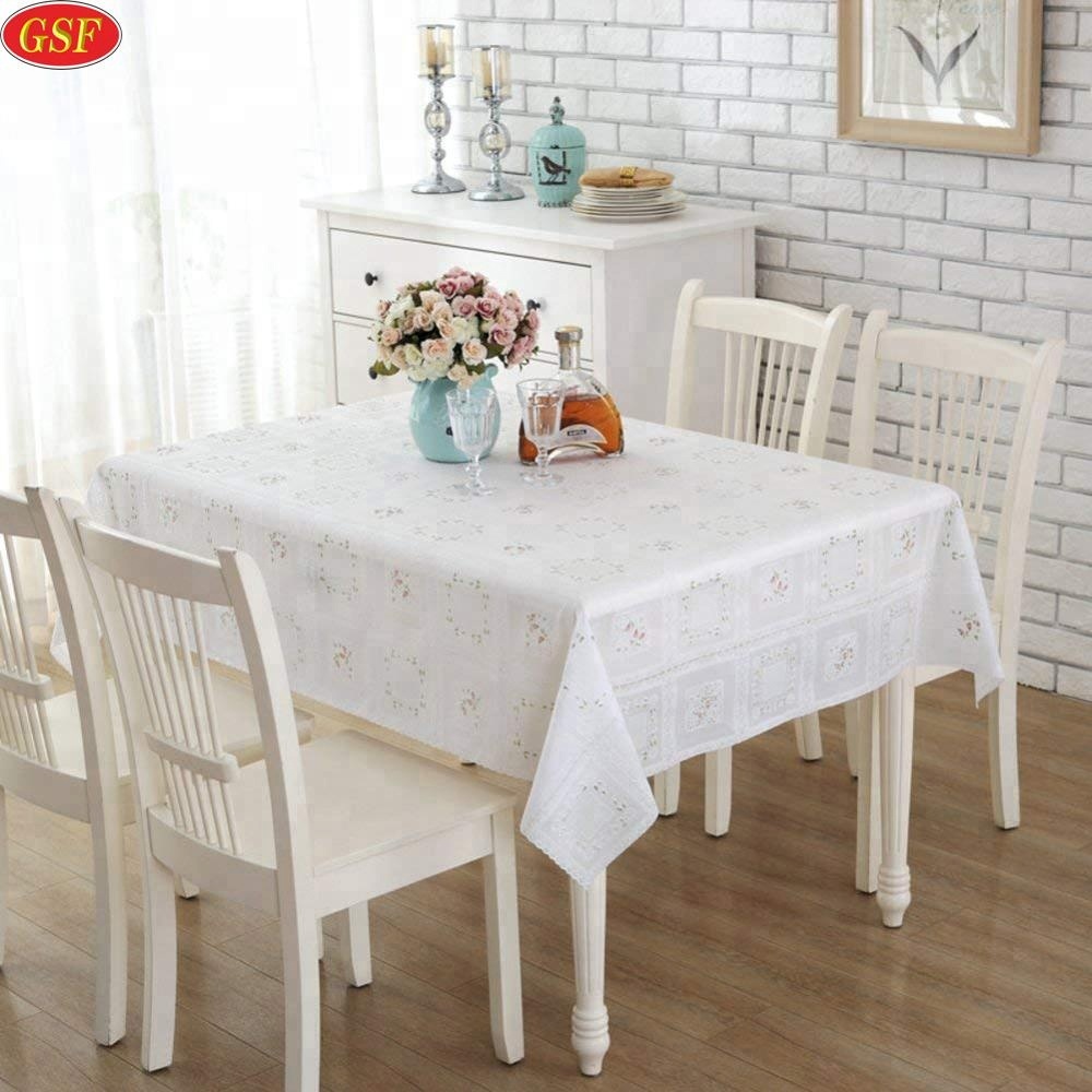 Factory Price Wholesale Embossed Printed Small Flower Paint Table Cloth Wedding