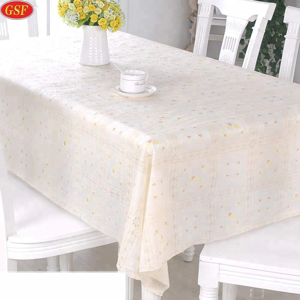 Wholesale Factory Multi-color Waterproof Proof Pvc Custom Rectangular Petal Table Cloth
