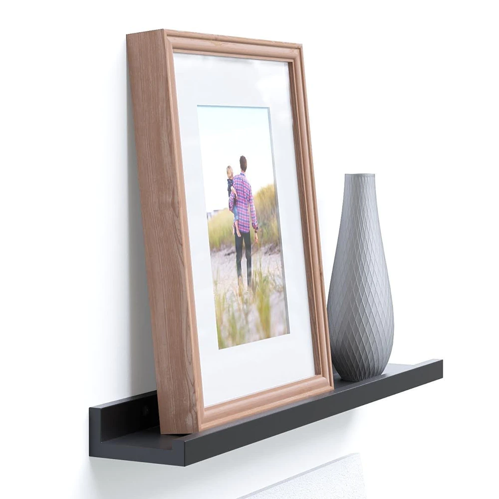 Modern High Quality Black And White Floating Picture Ledge Display Wall Shelf