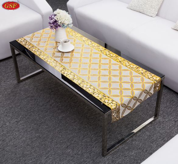 Fashional wholesale hollow out lace anti-slip embossed table cloth
