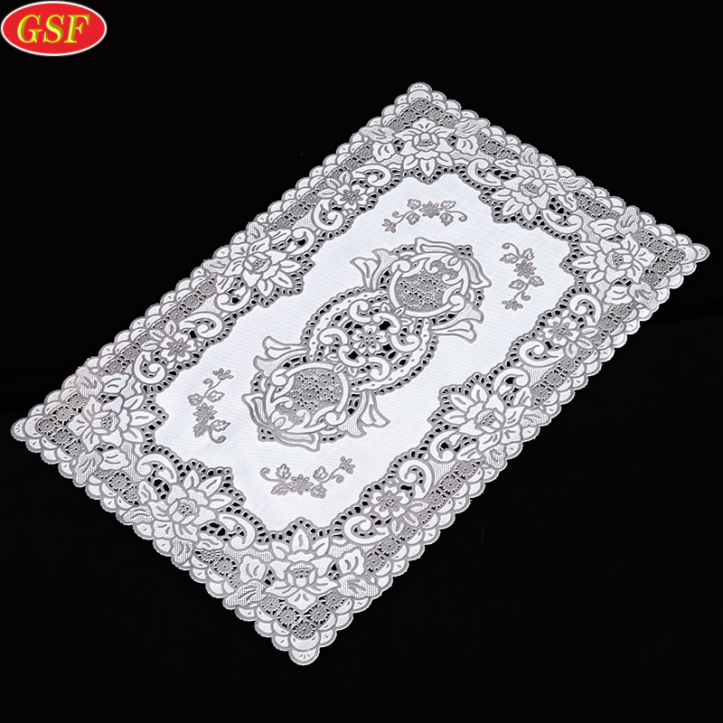 High Quality Best Price Rectangle Silver PVC Luxury Christmas Placemat
