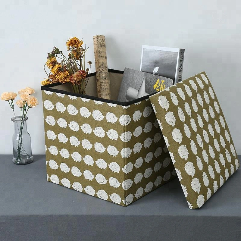 Hot selling colorful small storage box square stool chair foot rest ottoman