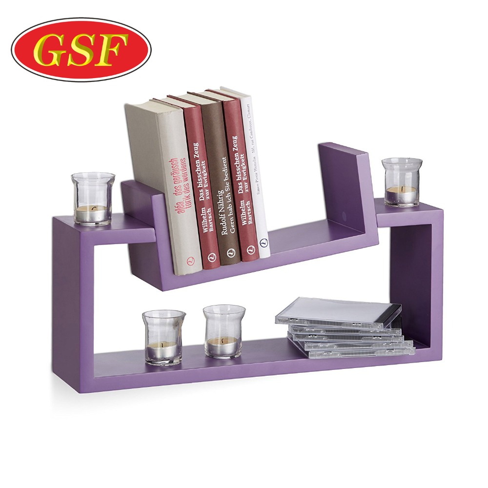 Hot sell modern style furniture decoration wooden MDF floating book corner wall shelves