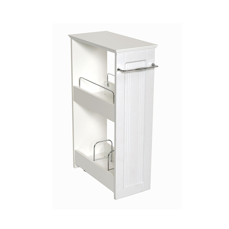 Home Storage Shelf With Wheel White Rolling Rack Space Organizer shelf