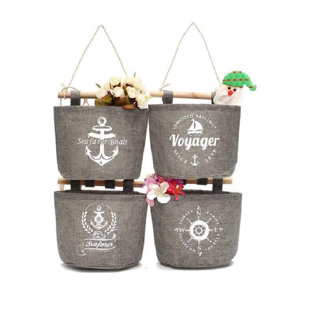 DIY Creative 4 piece set Gray Hanging Bag Storage Bag Hanging Organizer Wall Door Organizer