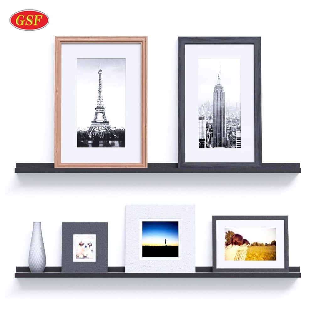 Kids Custom Modern Bedroom Decoration Edge Picture Frame Ledge Floating Wall Shelf