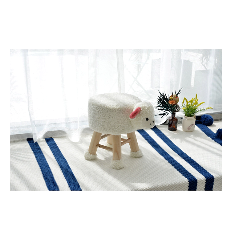 2021 Toddler step kids animal stool animal shape stool Sheep animal stool wood doll chair