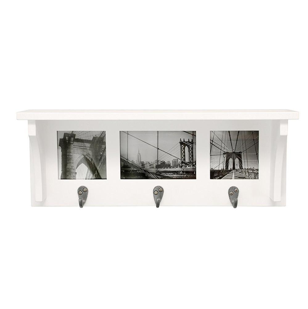Wall Mounted Coat Hooks Satin Nickel Hooks on Wood MDF Board satin nickel cabinet pull