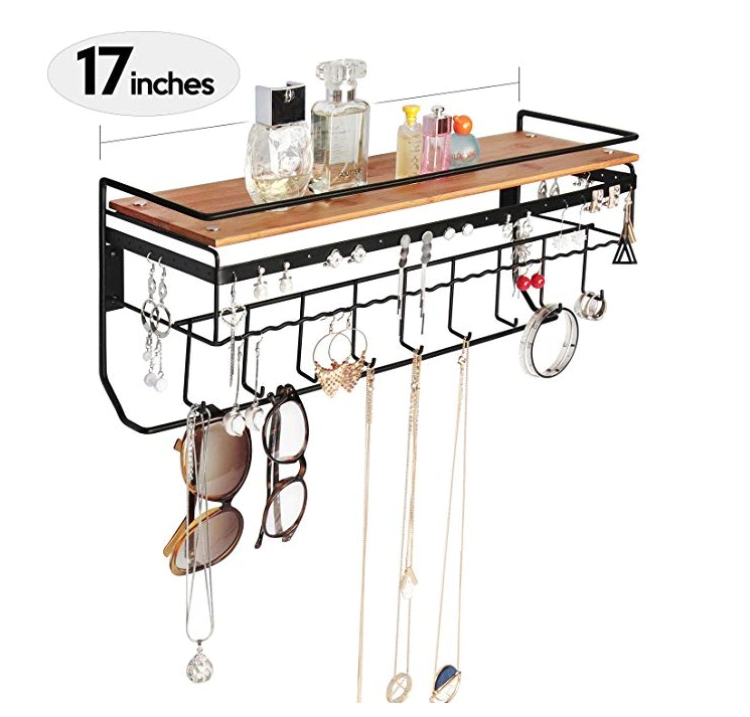 GSF Hanging Floating Shelves Home Decoration Wall Mounted Storage Shelf With Hooks