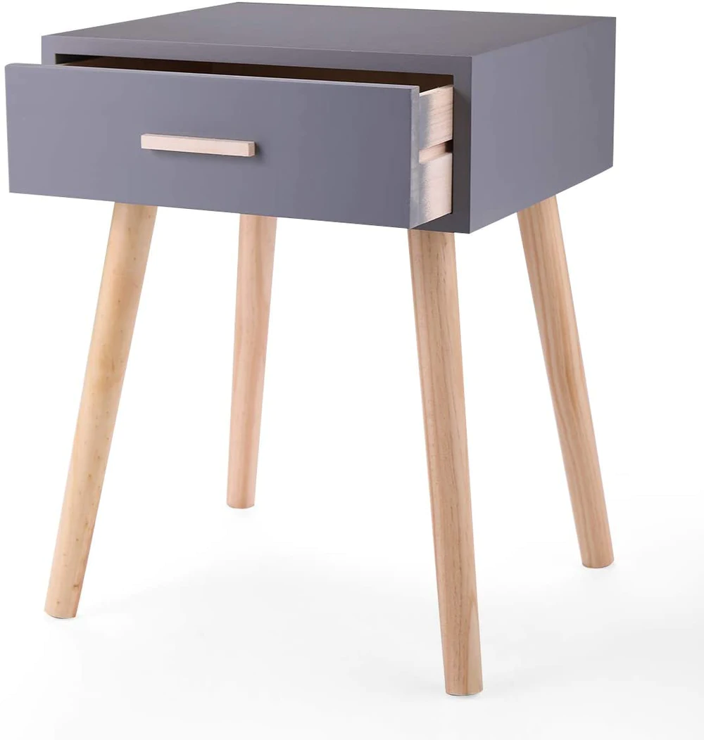 Compact Size Space-Saving Lightweight Design Nightstand Bedroom Furniture Modern Wood Nightstand