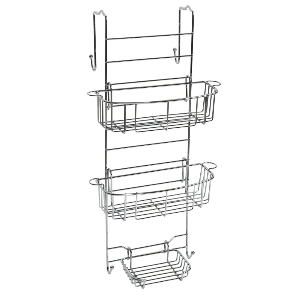 Cheap Modern Stainless Steel Over-The-Shower Door Caddy