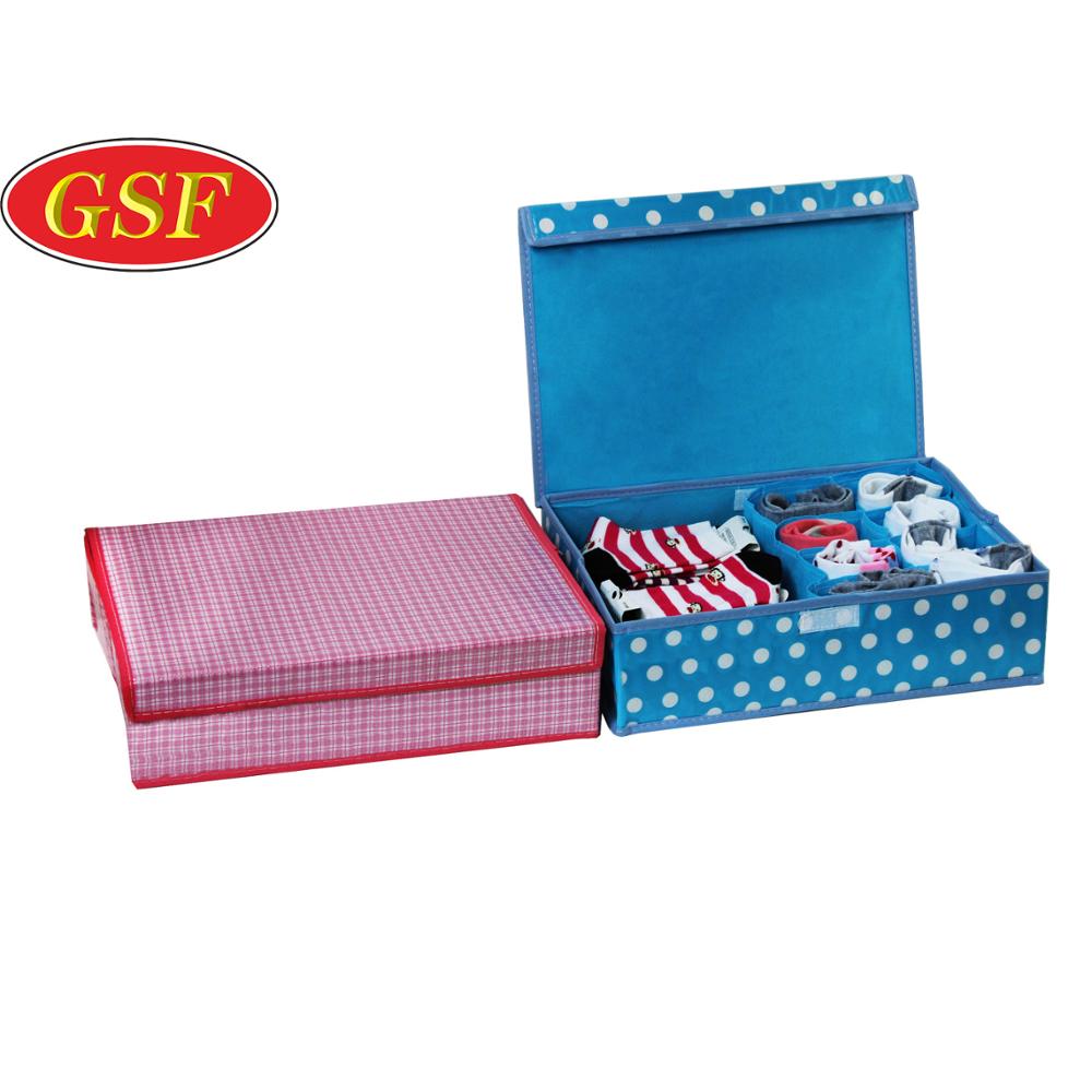 Folding underwear collapsible storage box debris finishing storage box Non-Woven Fabric Underwear Closet Organizer