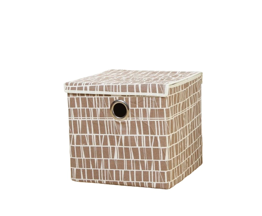 High-quality Waterproof Striped Foldable Fabric Living Room Fabric Cubes Storage Box
