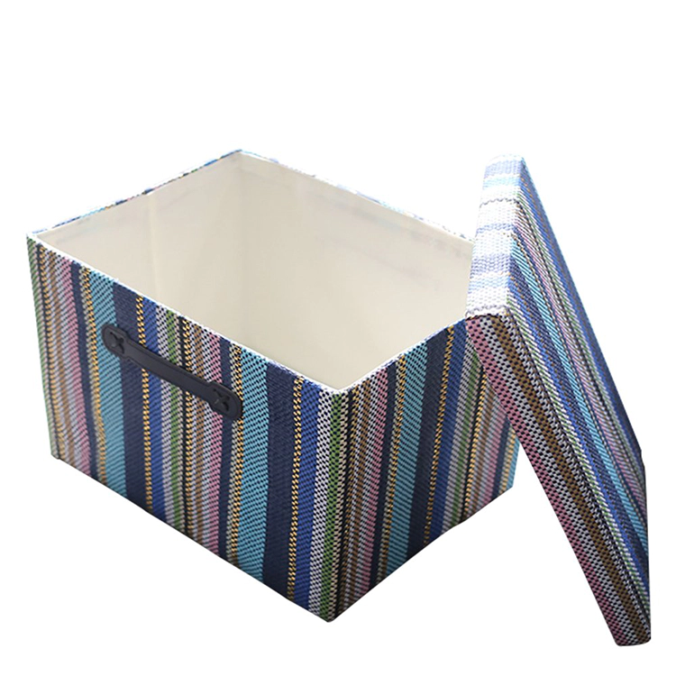 Decorative Cloth Toy Foldable Storage Box with Lid Memory Box Organizer Bins with Lids/Baskets for Gifts Empty