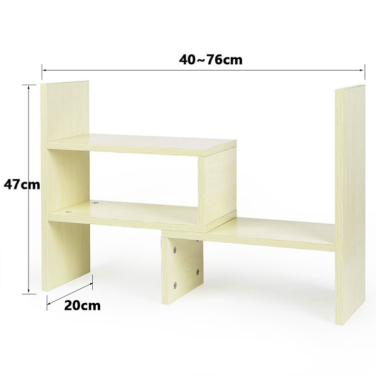 wholesale promotional book shelf wooden desk book shelf Common at home desk with wood shelf