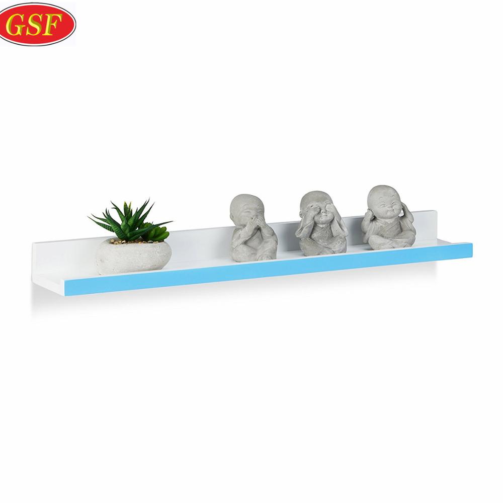 GSF050 Hot sale bedroom decoration photo frame wooden single wall shelf