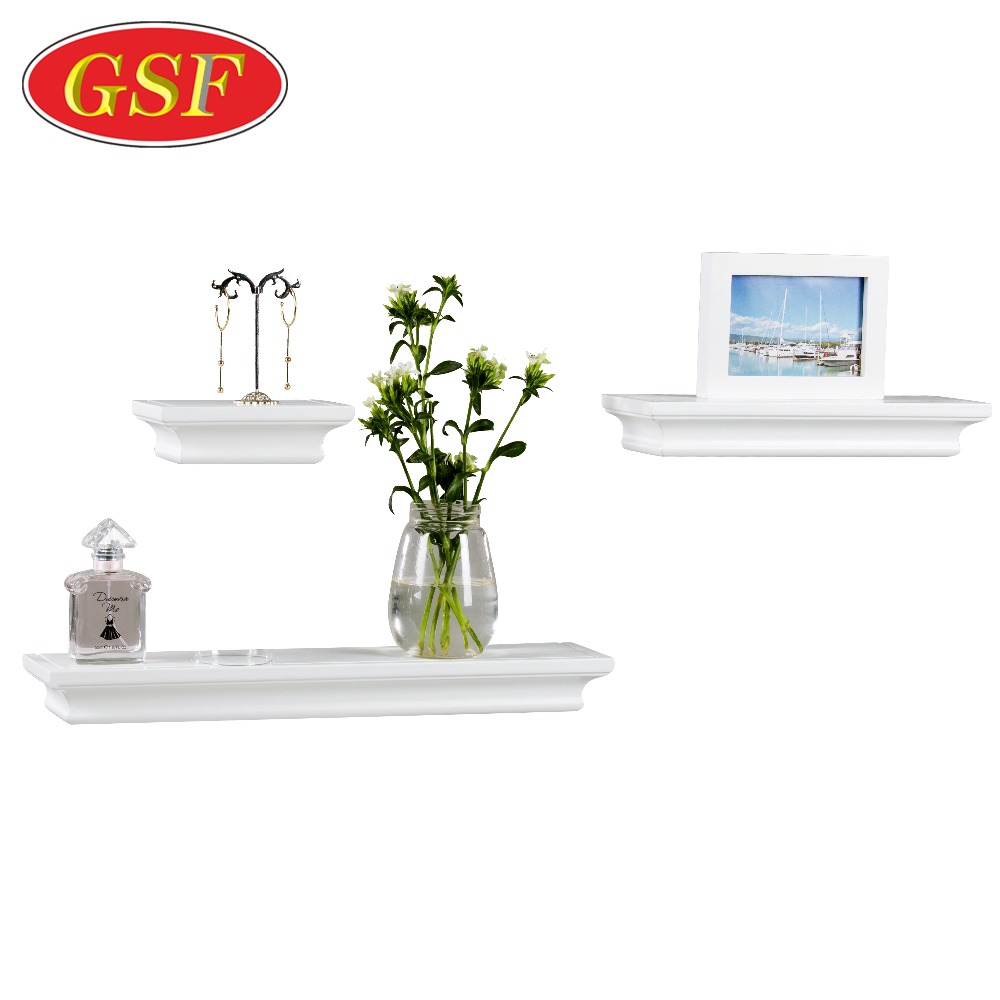 Hot Selling modern photo display shelves 3 set floating wall shelf