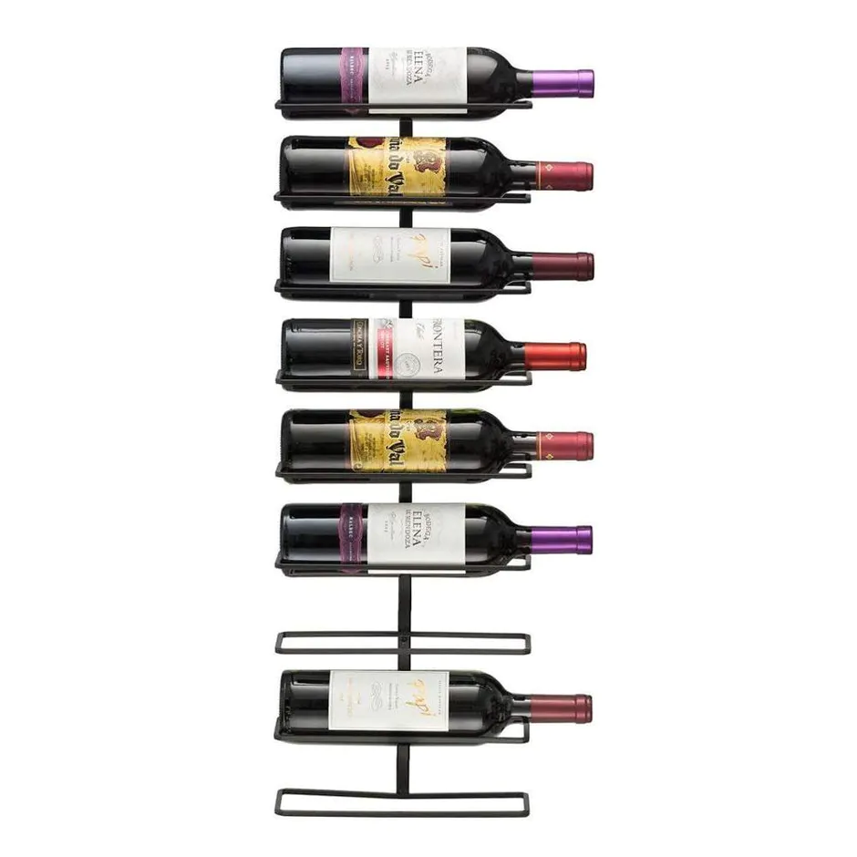 Fashion Wall Mounted Metal Wine Rack Wine Bottle Display Rack