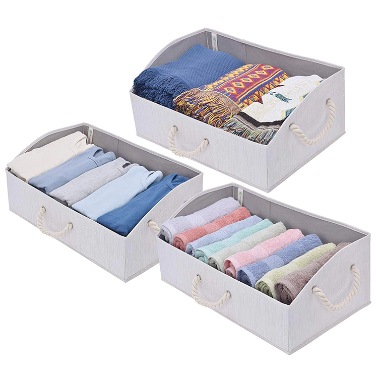 Heavy Duty Storage Boxes Bins, Foldable Fabric Storage Bins Baskets, Foldable Closet Organizer Storage Box