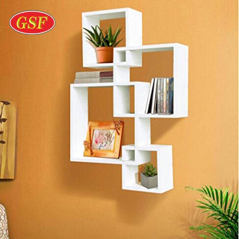 Wholesale Personalized Floating Cube MDF Wall Mounted Shelf