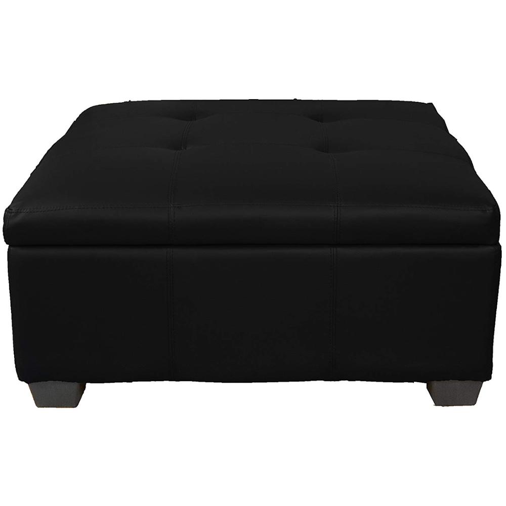 Home Furniture High Tufted Padded Hinged Storage Ottoman clothing storage ottoman