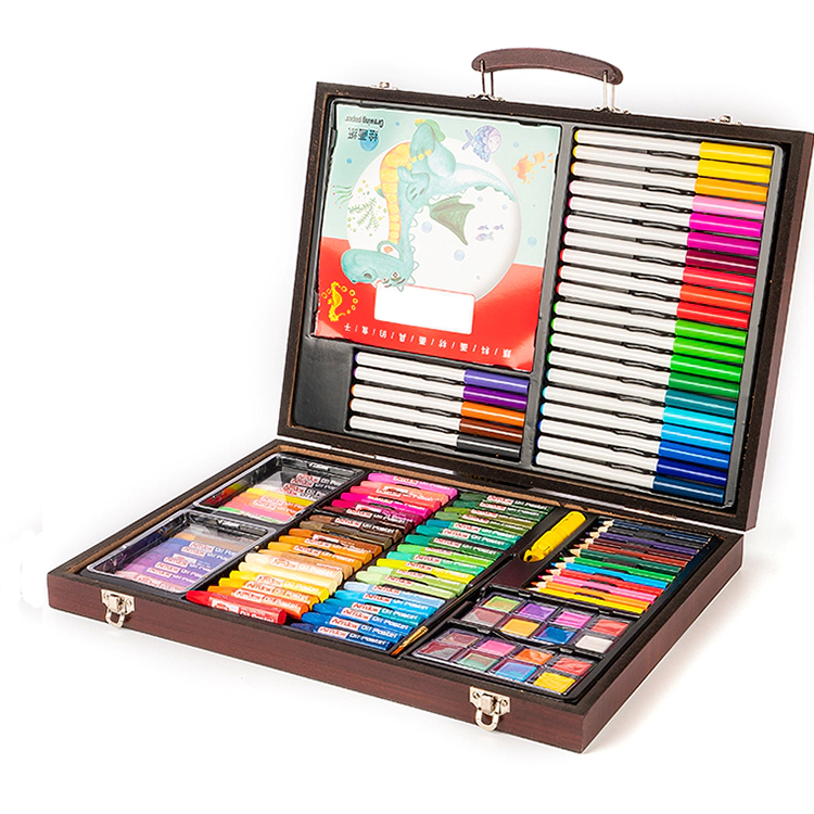 GSF Luxury 150-pcs  Wooden Box  Painting Art Set,For Kids Teenagers