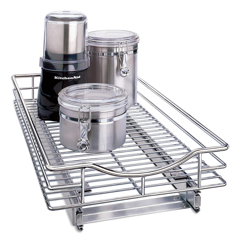 High Quality kitchen cabinet stainless steel dish microwave stand storage shelves Tableware shelf organizer