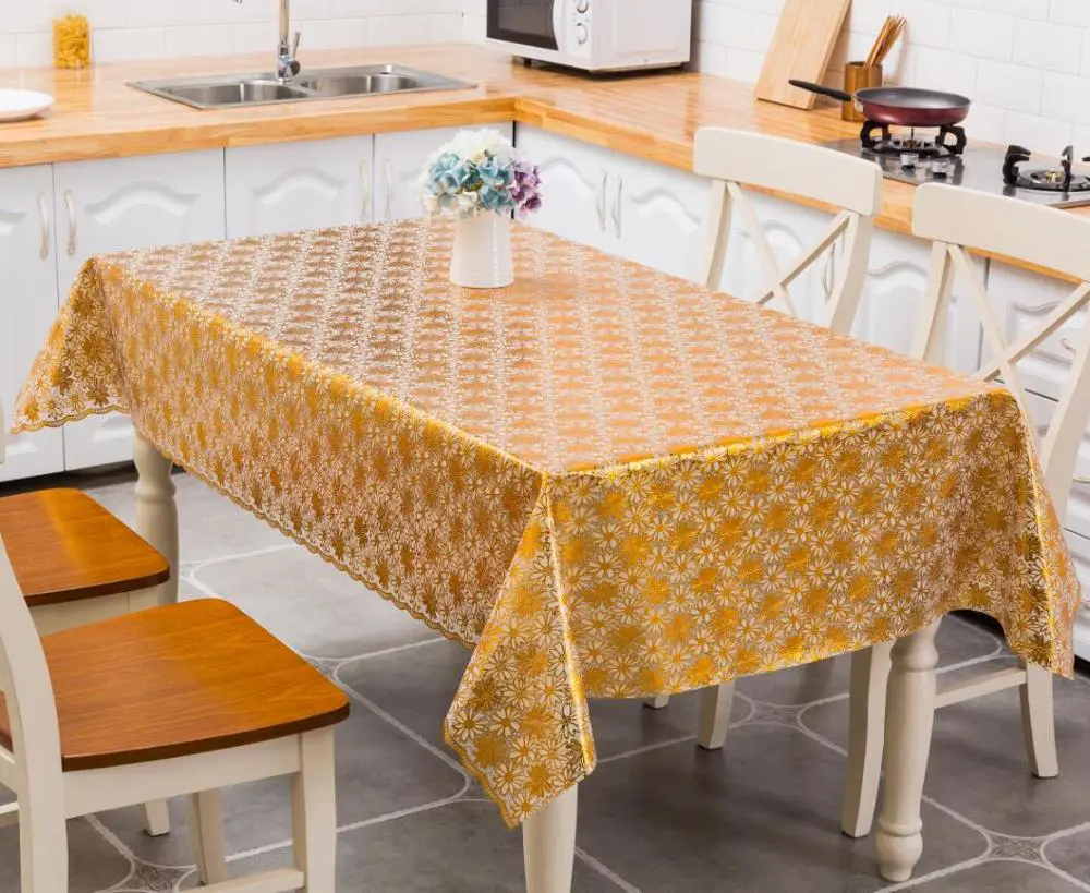 Professional Custom Dinner tablecloth decorative Waterproof PVC Table Cloth
