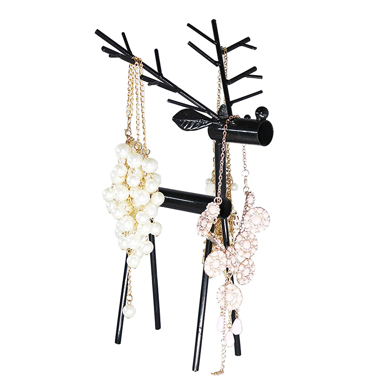 Best selling Black Reindeer Antlers Tabletop Jewelry Organizer and Display, Earring Necklace Storage Hanger