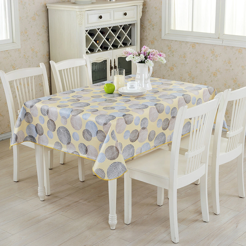 Colorful Flower Backed PVC Tablecloth Easy Care Waterproof Table Cover for Kitchen Dining Table top Decor