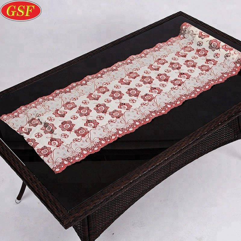 Factory Custom Super Quality Eco-friendly Table Cloth Stamp Golden Pvc Lace Waterproof Table Cloth
