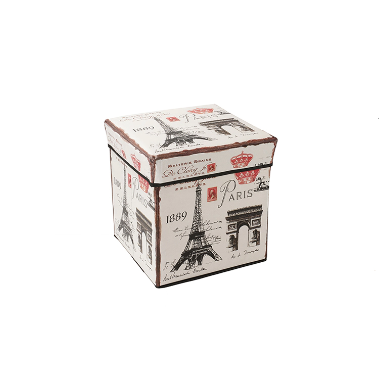 New Foldable Storage Stool Ottoman Cube Multipurpose Leather Storage Box