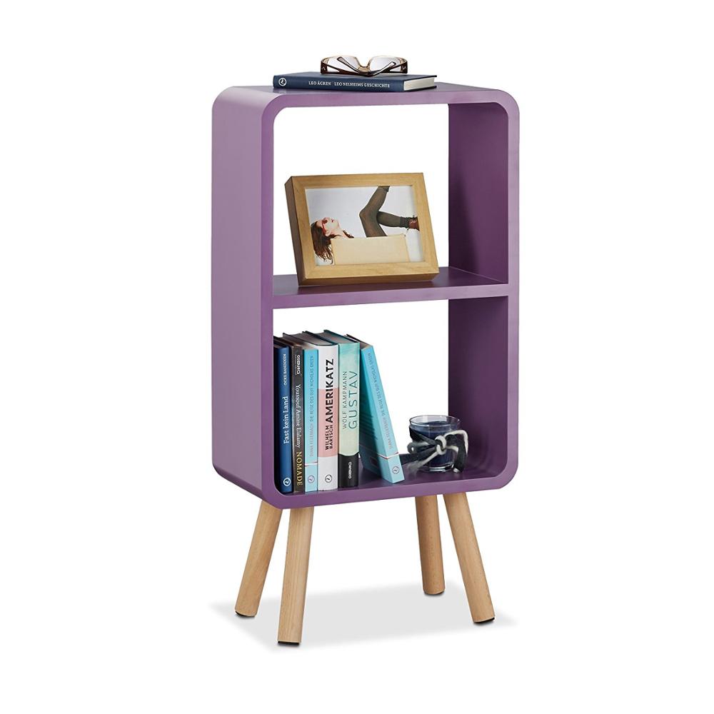 Bedroom Small Wood Floor Standing Shelf Cube Bookcase With Legs