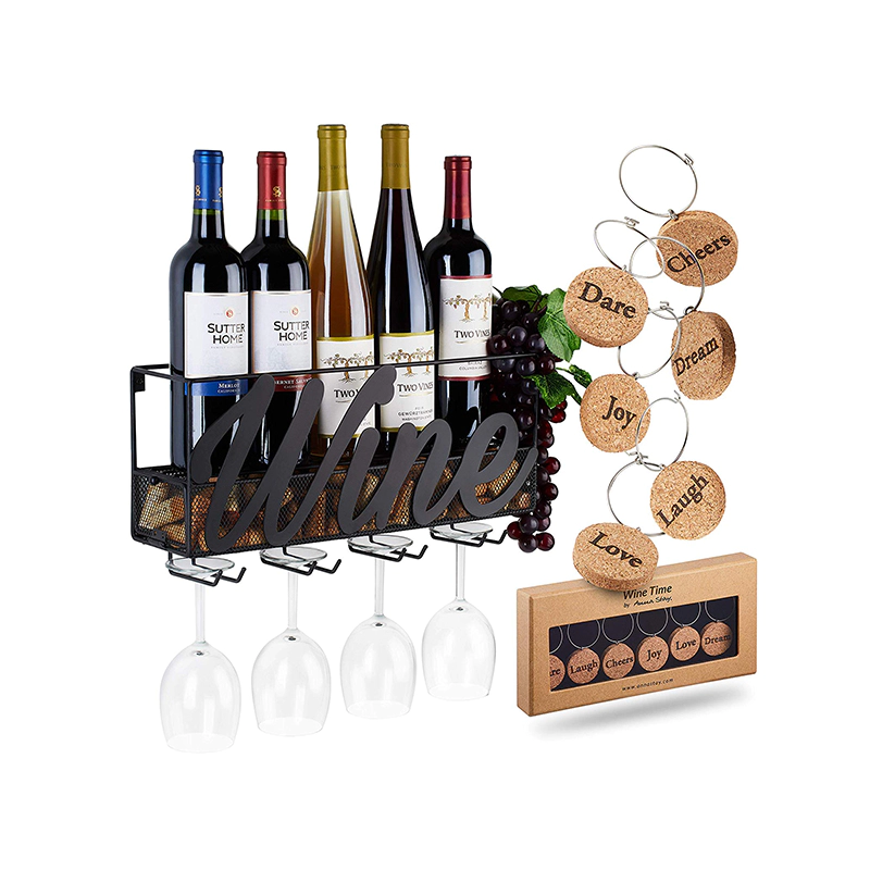 Wall Mounted Wine Rack-Bottle&Glass Holder GSH489