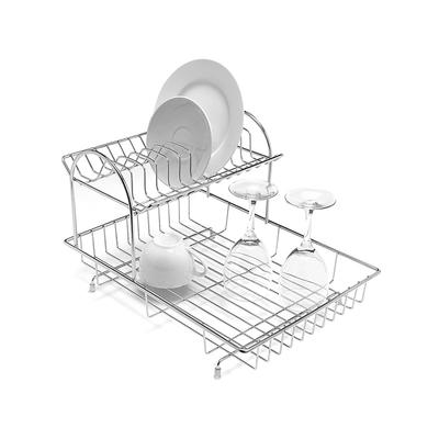 Two Tier Stainless Steel 
 Drainer Dish Draining Rack GSH382