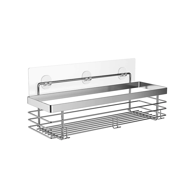 Stainless steel Shower Shelf Storage Kitchen Rack No Drilling GSH132