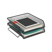 Metal Mesh Desk Trays 2 Tier Paper Tray File Document Organizer GSH620