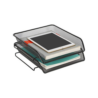 Metal Mesh Desk Trays 2 Tier Paper Tray File Document Organizer GSH620