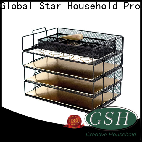 GSH wooden desktop file organizer for business