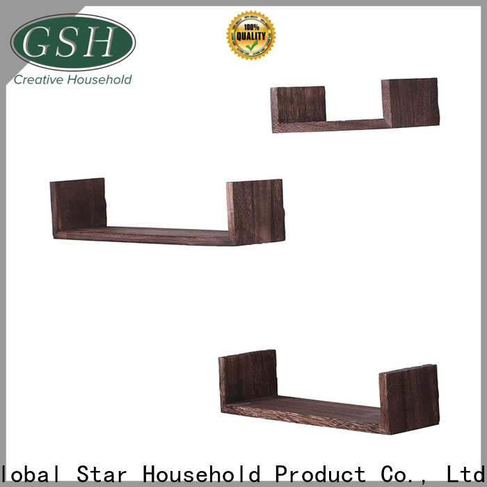 GSH High-quality black hanging wall shelves factory for promotion
