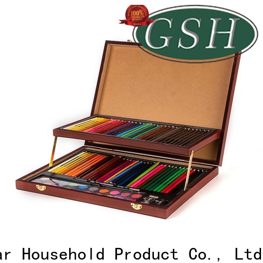 GSH wooden case art set company for promotion