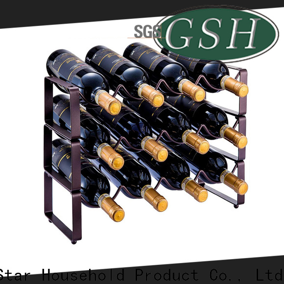 GSH wall mounted wine rack with glass holder factory for promotion