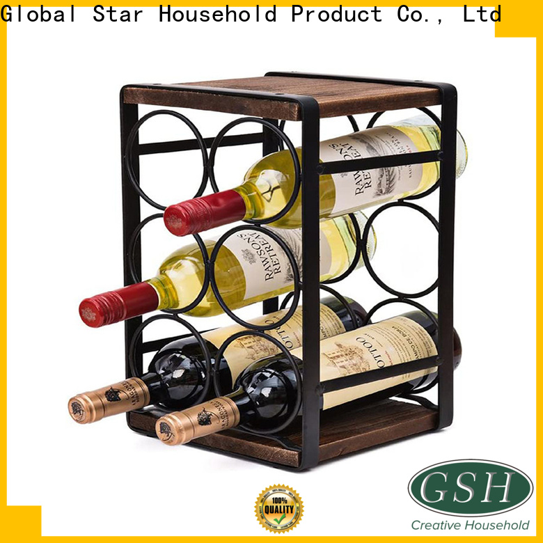 GSH Best wooden wine rack with glass holder Supply bulk buy