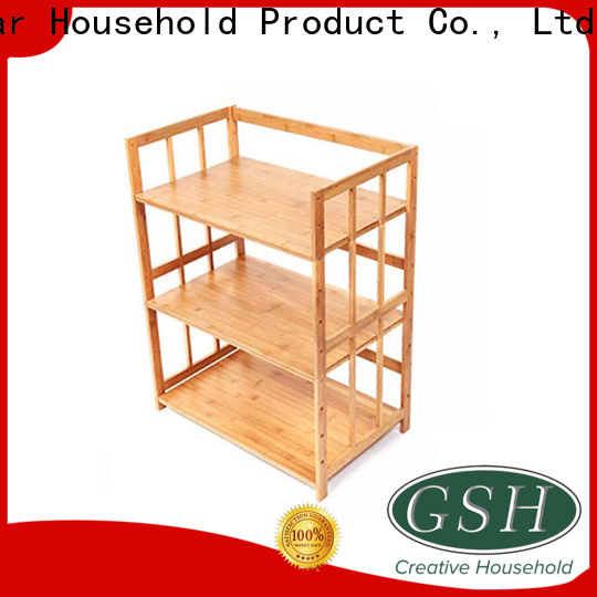GSH bamboo rack shelves factory for promotion