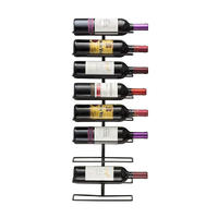 Wall Mount Wine Rack Holds 9 Bottles metal GSH003