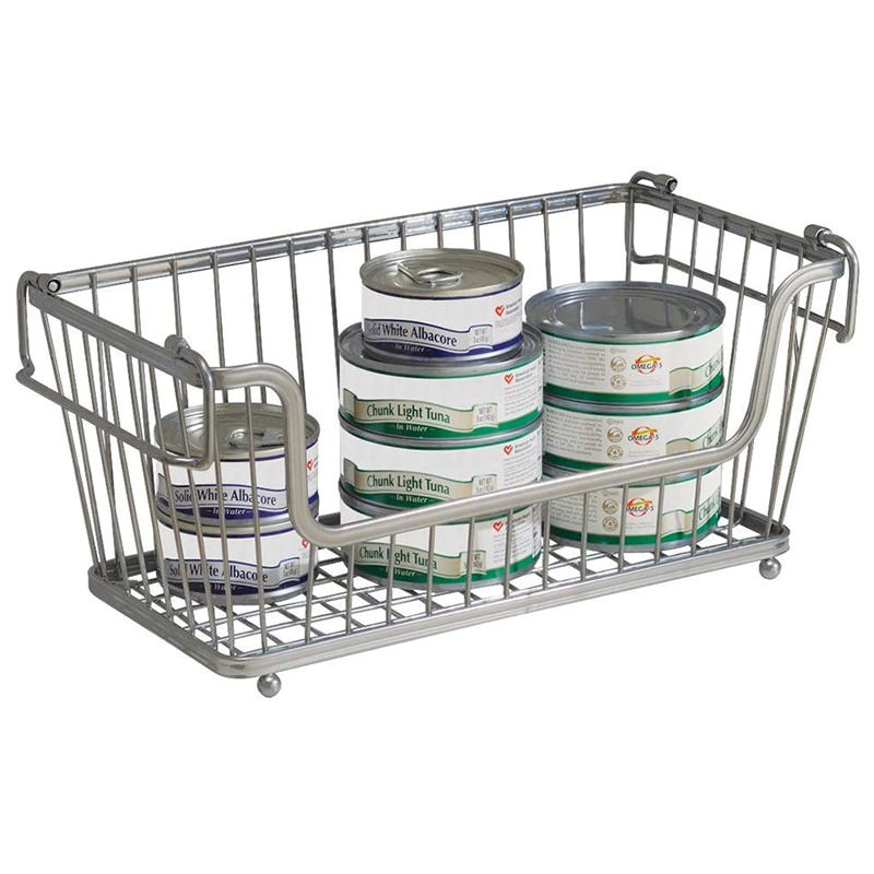Wire Basket Durable Metal Compact Kitchen Organiser Ideal For Cans Spices GSH605