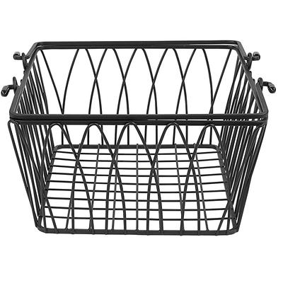 Modern Black Wire Storage Basket Décor Farmer‘s Market-style For Bathroom GSH606