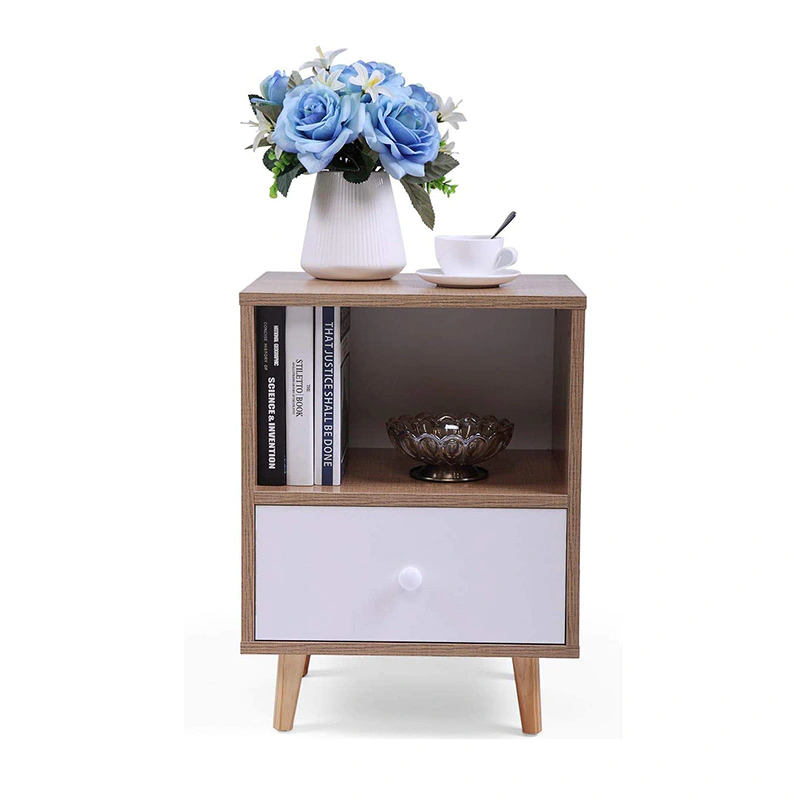 Modern Nightstands End Table Shelf with Drawer Bedroom Furniture GSH583