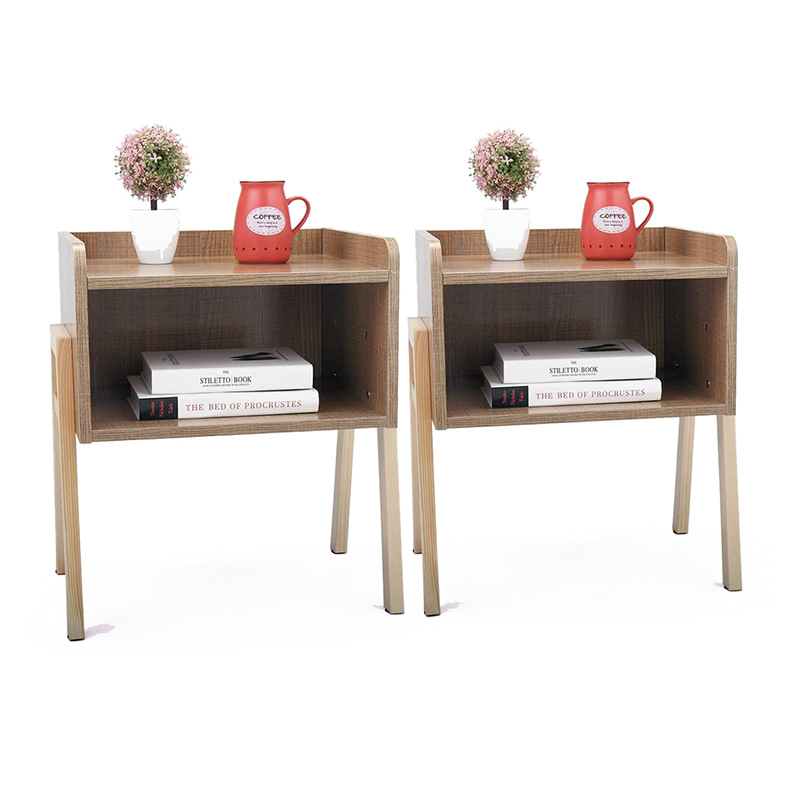 2-Pack Modern Nightstand Wooden Stackable Bedside Table GSH589