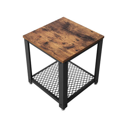 Side Table, Industrial End table, Coffee Table, with Metal Frame, Easy to Put Together GSH596